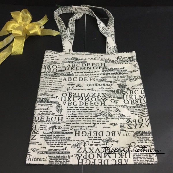 Túi tote vải vintage 35x40cm mẫu 6