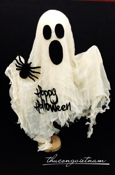 Ma - Happy Halloween vải mùng trắng ngà