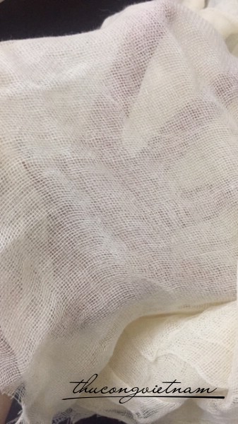 Vải mùng xô kem