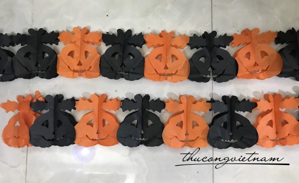 Dây treo Halloween bí đỏ mẫu 4