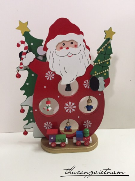 Ông già noel gỗ trang trí 23x16cm