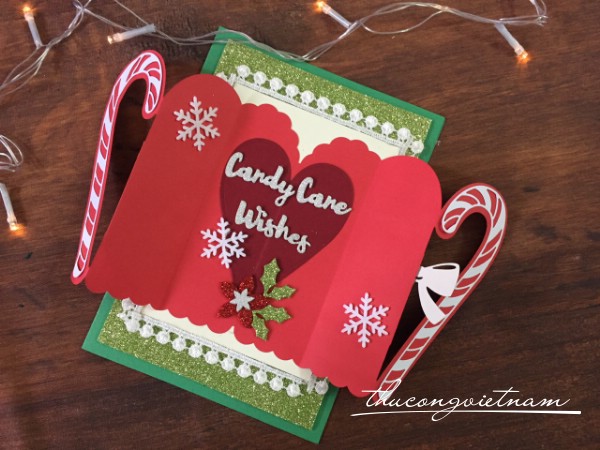 Thiệp giáng sinh Candy Cane Wishes