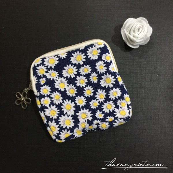 Ví handmade vải vintage 12x12cm mẫu 4