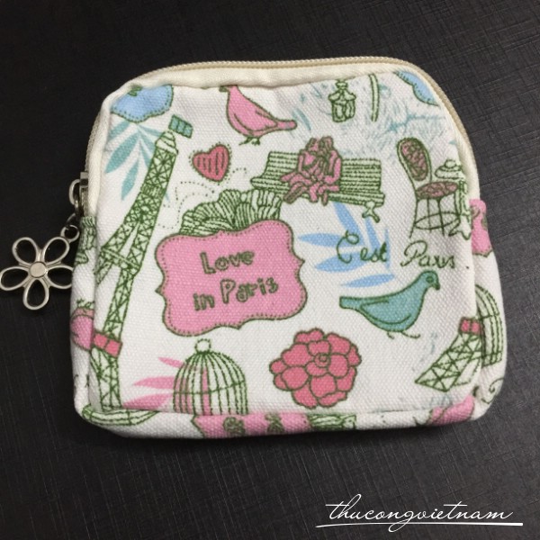 Ví handmade vải vintage 12x12cm mẫu 7
