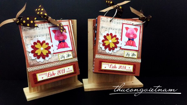 Bộ lịch handmade Kỷ Hợi mẫu 1