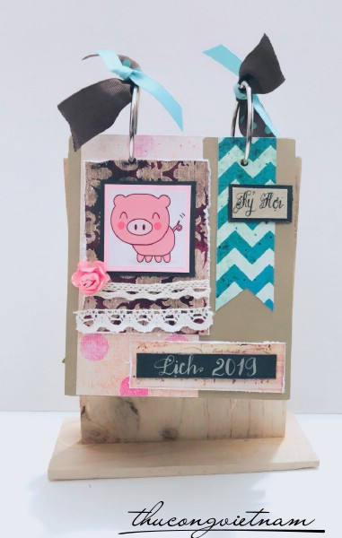 Bộ lịch handmade Kỷ Hợi mẫu 6