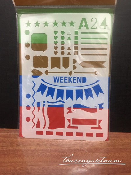 Thước kẻ Stencil hình khuôn mẫu A24