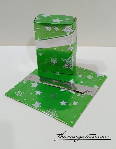 Hộp quà xếp giấy bóng kiếng 11x7.5x5cm