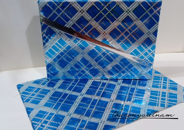 Hộp quà xếp giấy bóng kiếng 27x22x10cm
