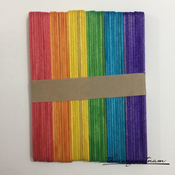 Que  gỗ mix màu 14 x 1x 0.2cm