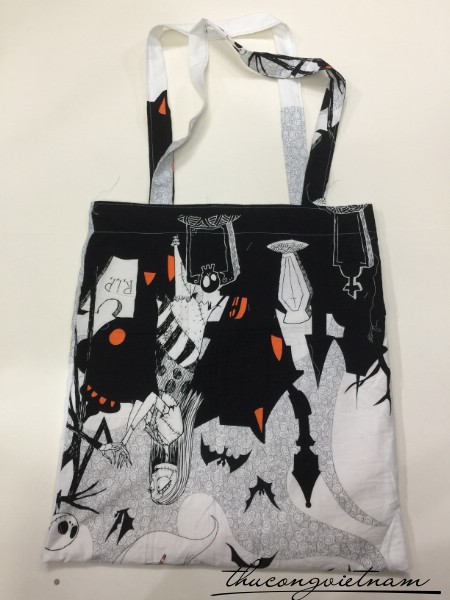 Túi tote vải Halloween 35x40cm mẫu 2