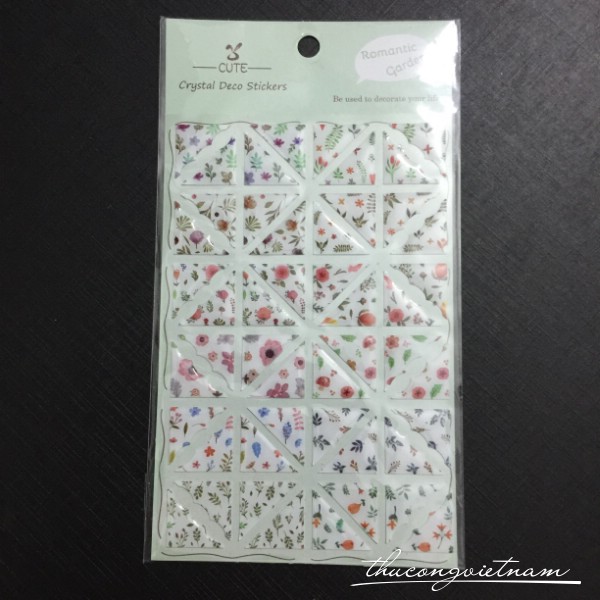 Sticker dán góc ảnh nổi Romantic Garden