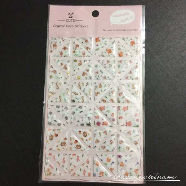 Sticker dán góc ảnh nổi Adorable Animal