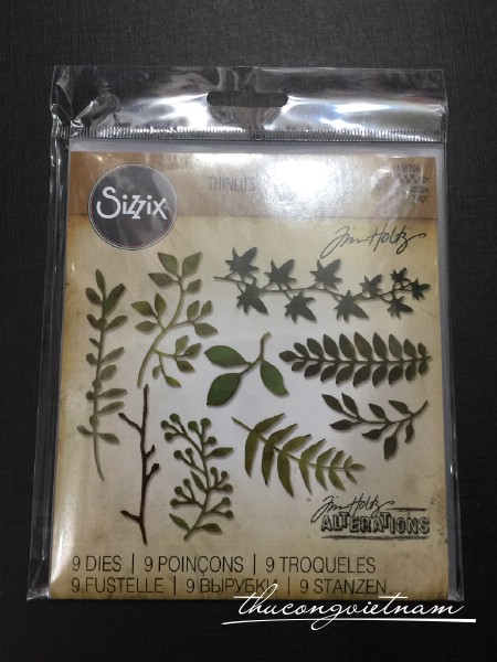 661206-Khuôn cắt Sizzix Thinlits Garden Greens