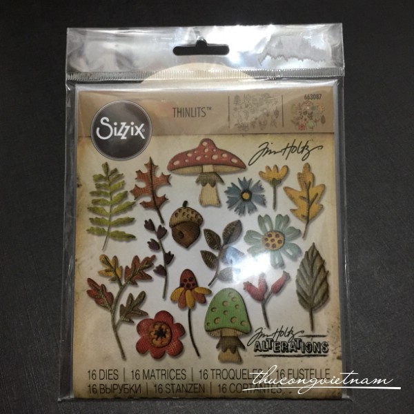 663087-Khuôn cắt Sizzix Thinlits Funky Foliage