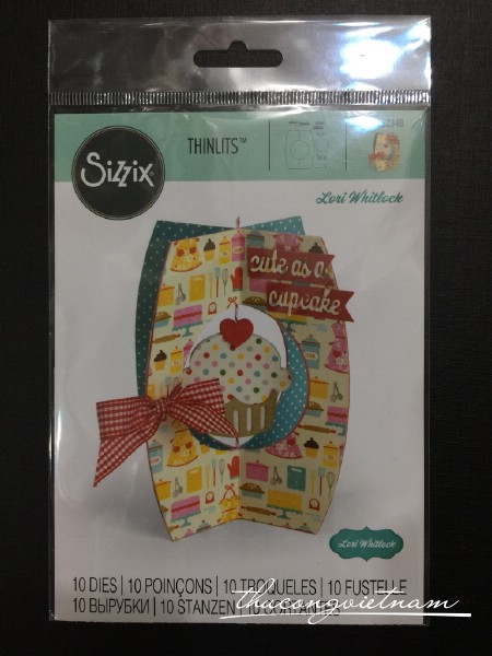 662348-Khuôn cắt Sizzix Thinlits Card, Cupcake
