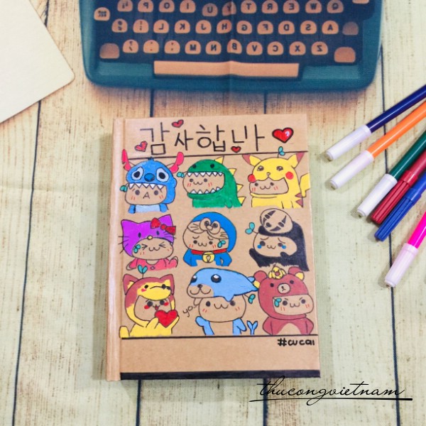 Sổ vẽ tay Pikachu và những người bạn chibi