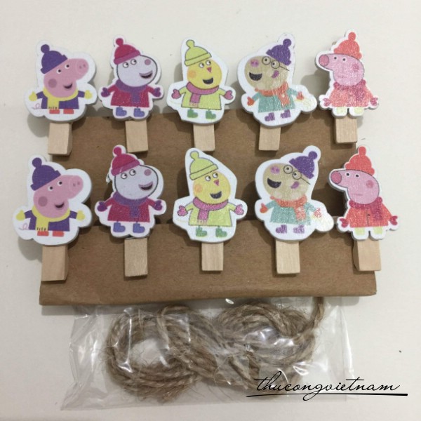 Kẹp gỗ heo Peppa