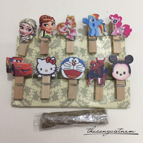 Kẹp gỗ nhân vật Disney