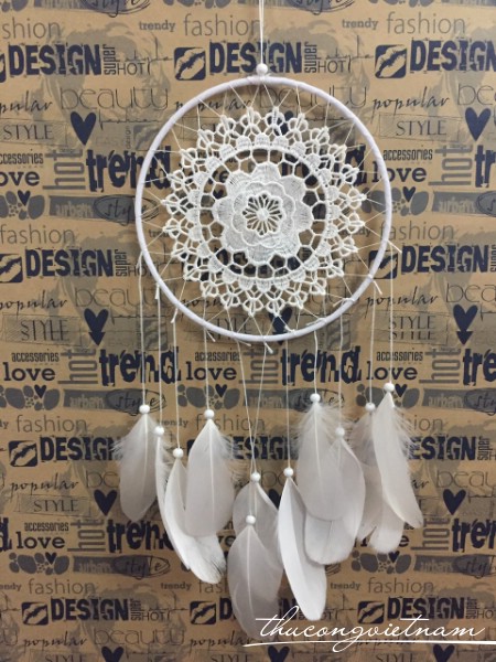 Dreamcatcher trắng 20cm