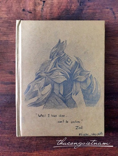 Sổ vẽ tay nhân vật Zed