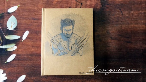 Sổ vẽ tay nhân vật Wolverine