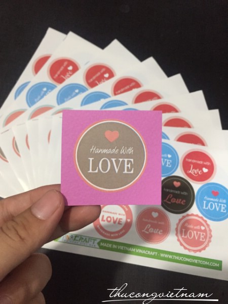 Sticker Vinacraft Handmade with love