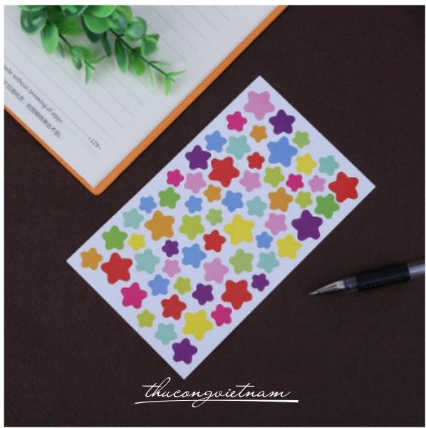 Sticker ngôi sao nhiều màu