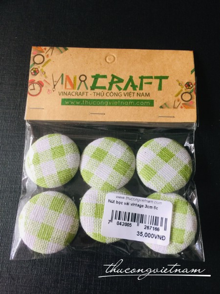 Nút bọc vải vintage 6c 3cm mẫu 4