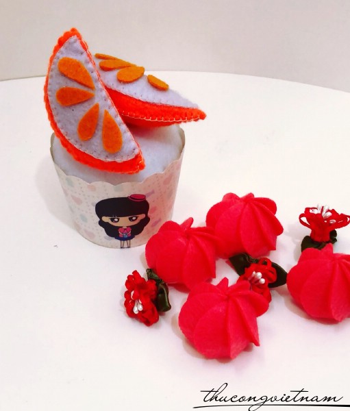 Cupcake vải nỉ mẫu 1
