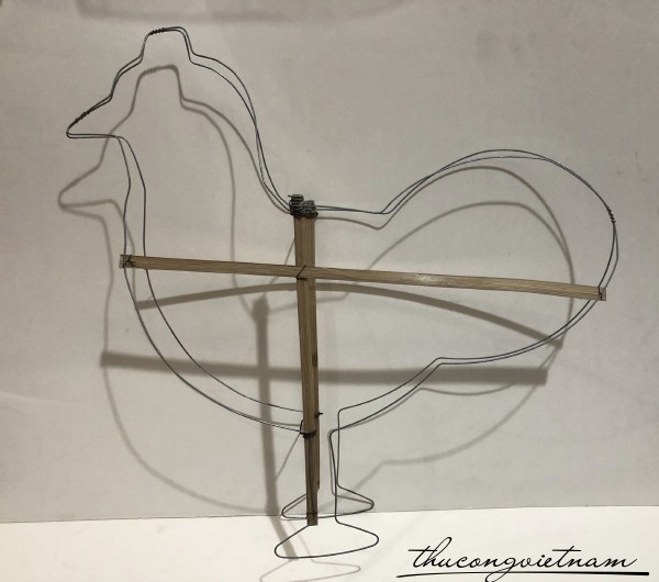 Khung lồng đèn gà 45cm