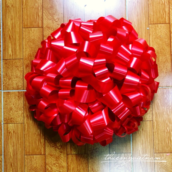 Nơ cẩm tú cầu đỏ 40cm
