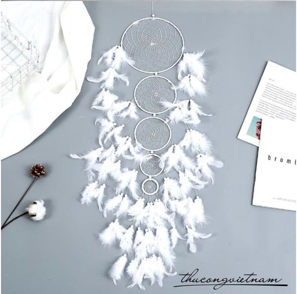 Dreamcatcher 5 vòng tông trắng