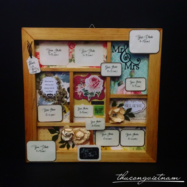 Khung hình Handmade 40x40cm mẫu 3