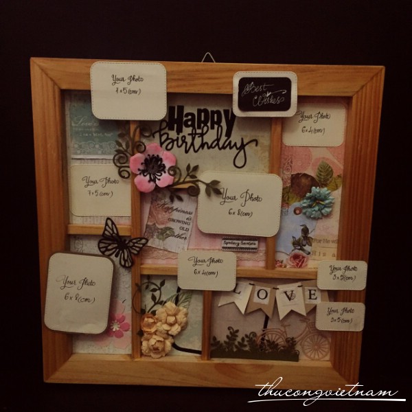 Khung hình Handmade 40x40cm mẫu 4