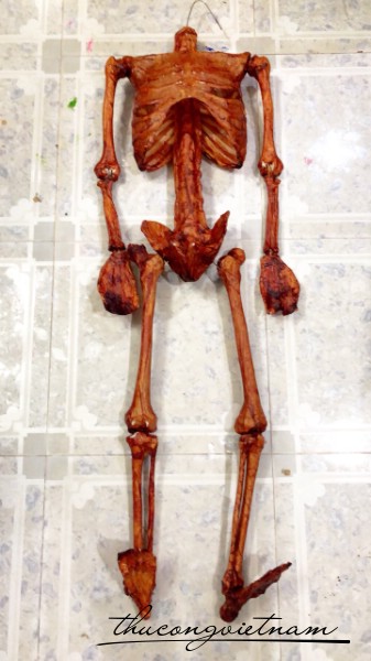 Bộ xương không đầu trang trí Halloween 170cm
