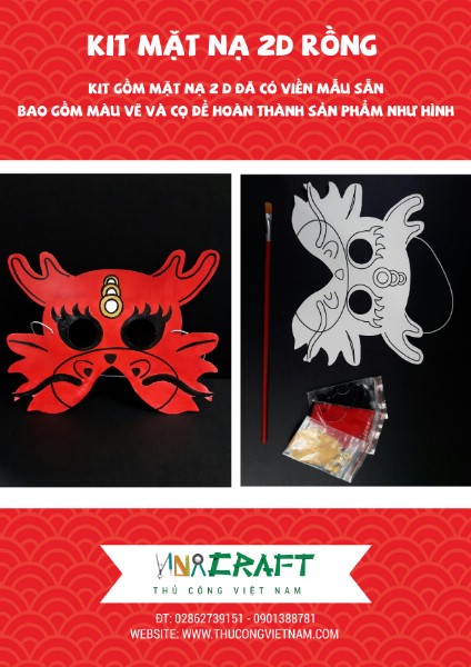 Kit mặt nạ 2D con rồng