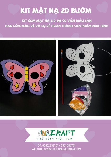 Kit mặt nạ 2D bướm
