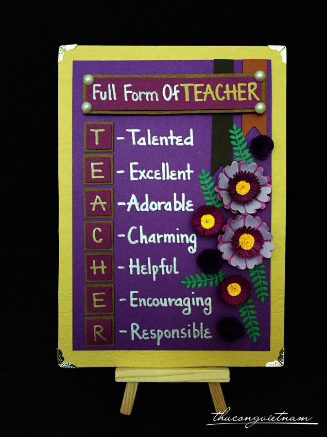 Khung giá đỡ Full Form of Teacher tím