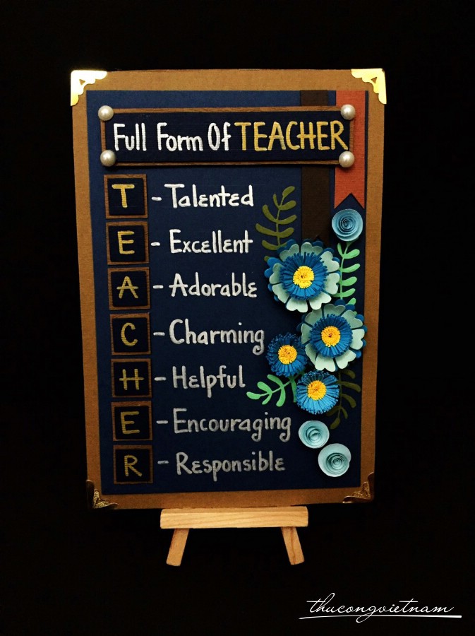 Khung giá đỡ Full Form of Teacher xanh dương