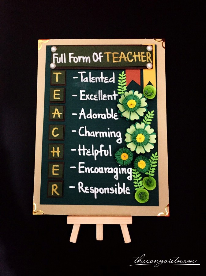 Khung giá đỡ Full Form of Teacher xanh