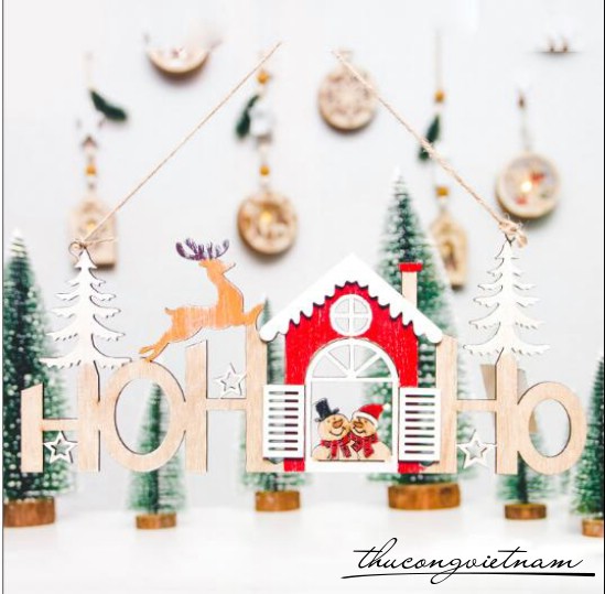 Dây treo ngôi nhà gỗ người tuyết