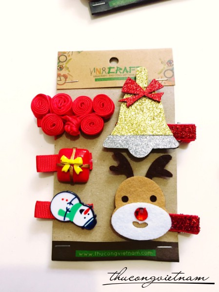 Set kẹp tóc giáng sinh 3
