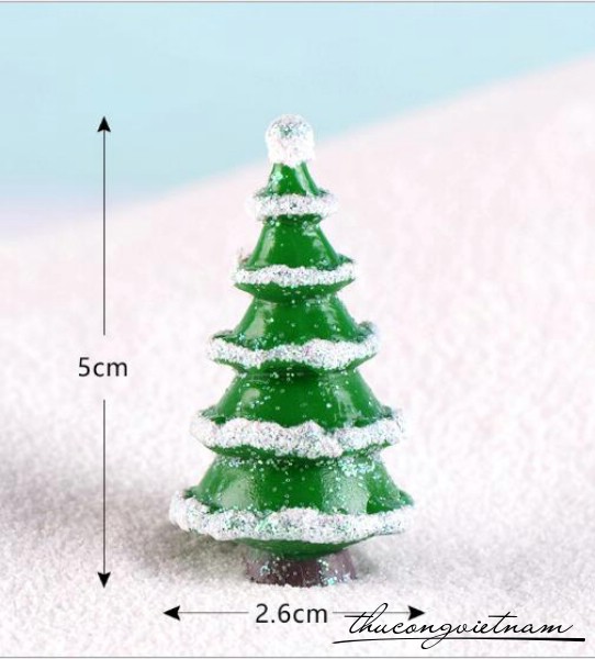 Cây thông viền kim tuyến 2.6x5cm