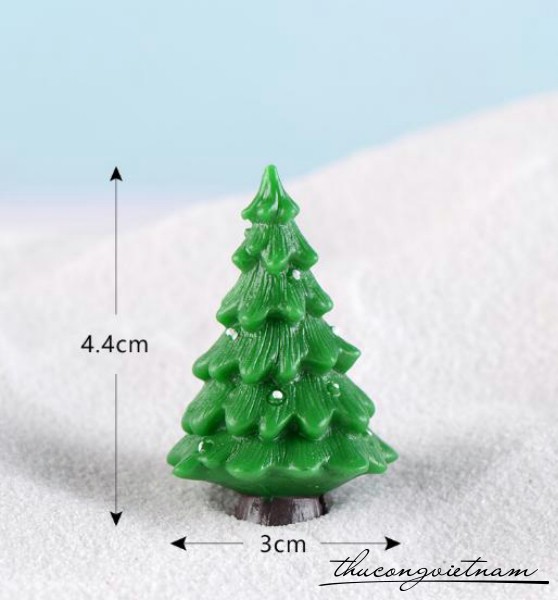 Cây thông tuyết trắng 3x4.5cm