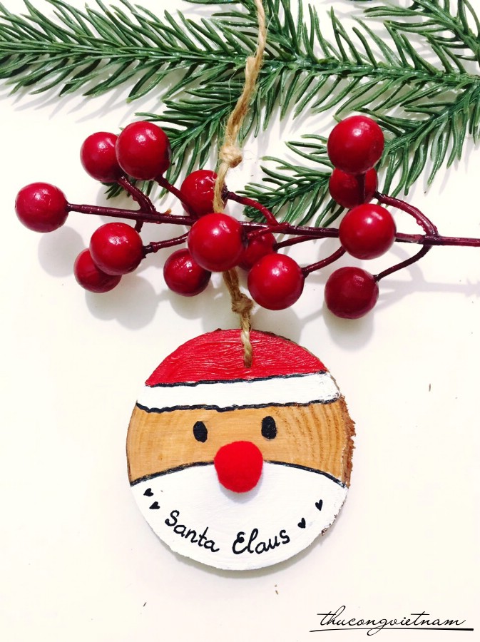 Miếng gỗ Ông già Noel 1
