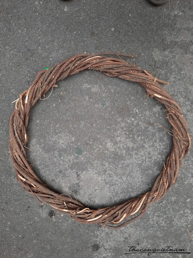 Vòng cỏ tròn giáng sinh 53cm