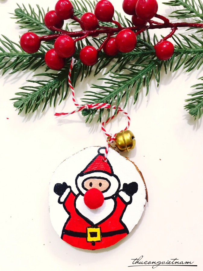 Miếng gỗ Ông già Noel 3