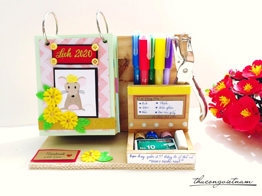 Bộ lịch Handmade 2020 mẫu 4