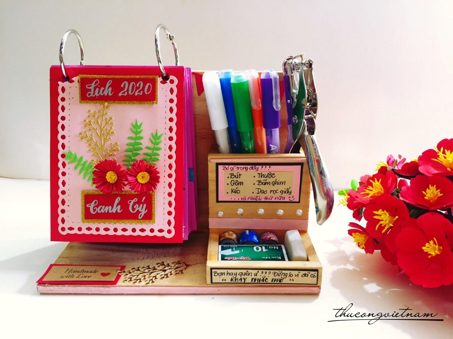 Bộ lịch Handmade 2020 mẫu 5